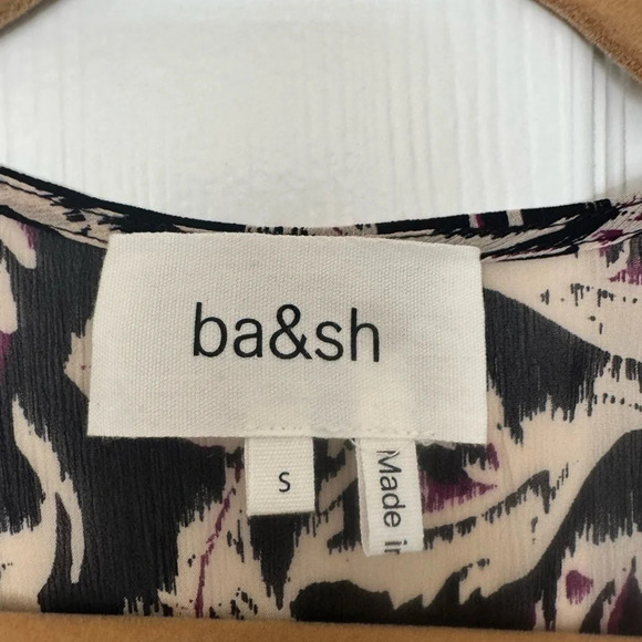 NWT ba&sh GIZELLE DRESS - Black Multi color floral size Small - Picture 8 of 12